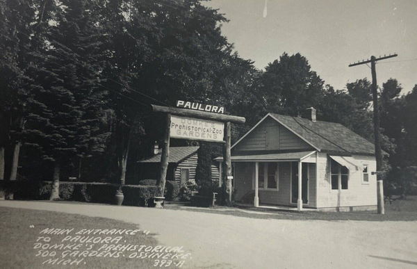 Dinosaur Gardens - Old Post Card View